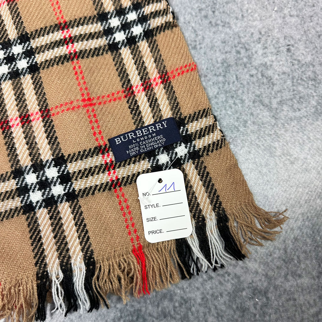 Vintage Burberry Cashmere Schal Braun