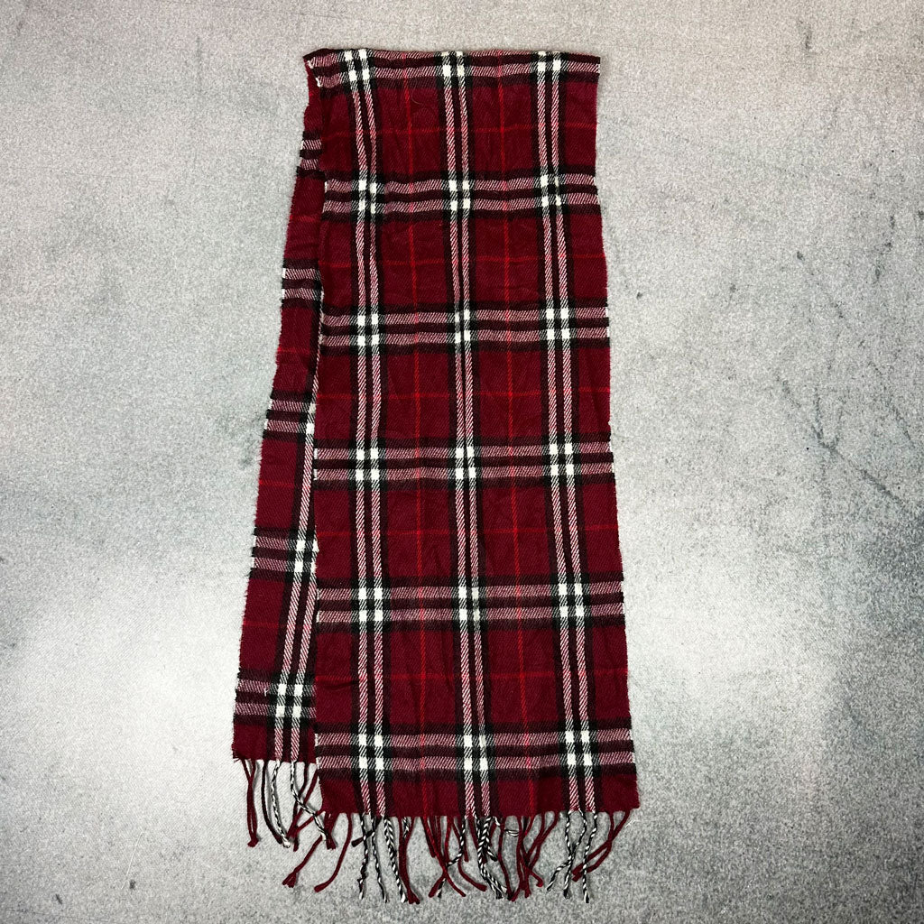 Vintage Burberry Cashmere Schal Rot