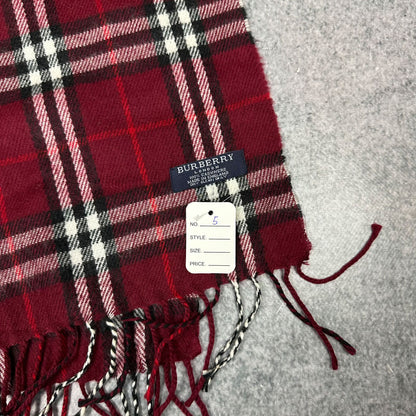 Vintage Burberry Cashmere Schal Rot