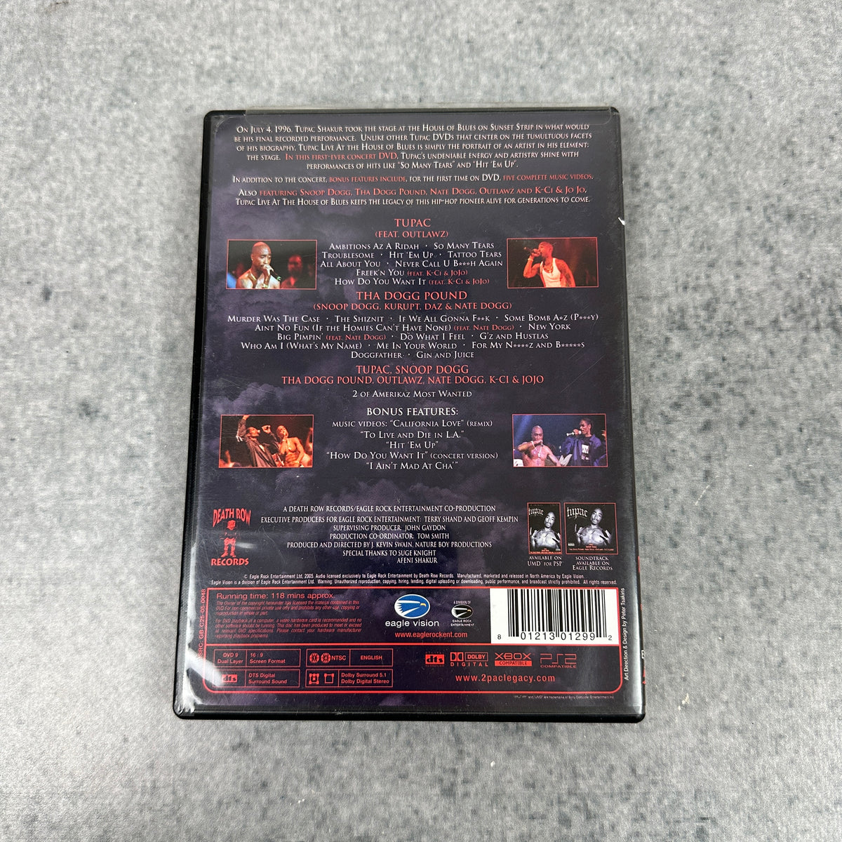 Tupac – Live at the House of Blues DVD Death Row  2005