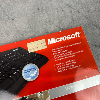 Microsoft Comfort Curve Keyboard 2000 | Sealed / Neu | 2005 | Vintage PC Keyboard