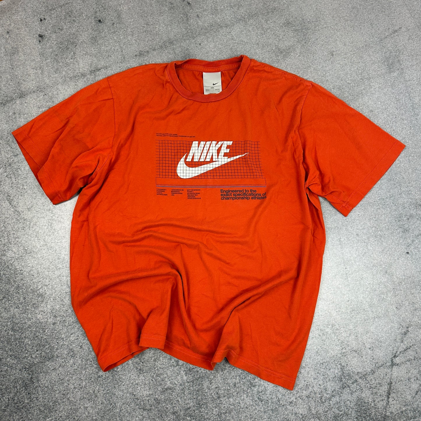 Vintage Nike T-Shirt Orange 2000s (XXL)