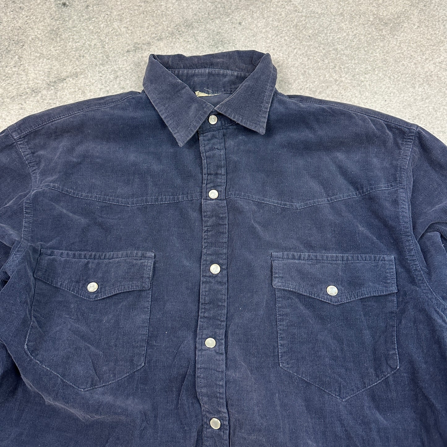 Vintage Cordhemd Blau (M)