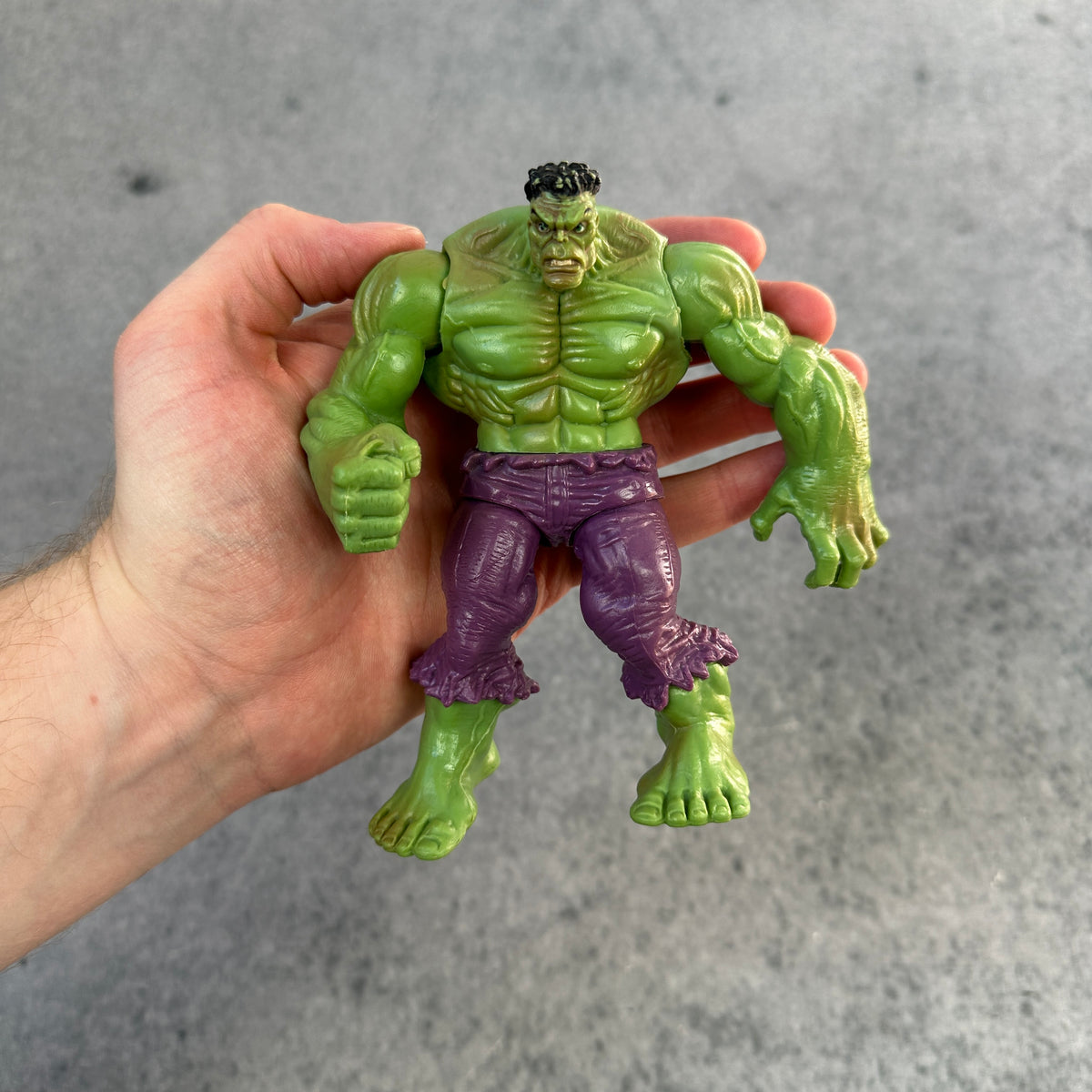 Marvel Hulk Action Figure Green & Purple Vintage Style