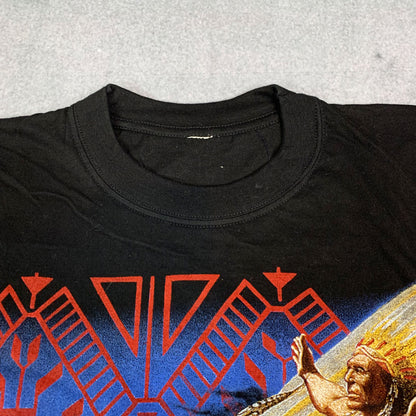 Vintage 1994 Native American T-Shirt Schwarz (L)