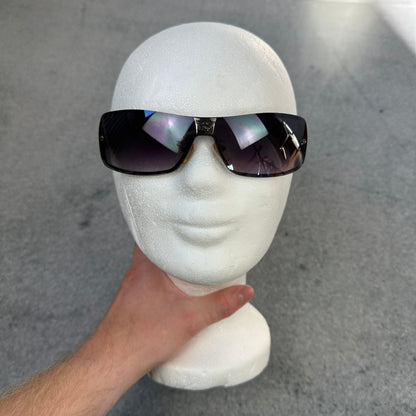 Vintage Emporio Armani Shield Sonnenbrille | Y1001 | Black | Y2K