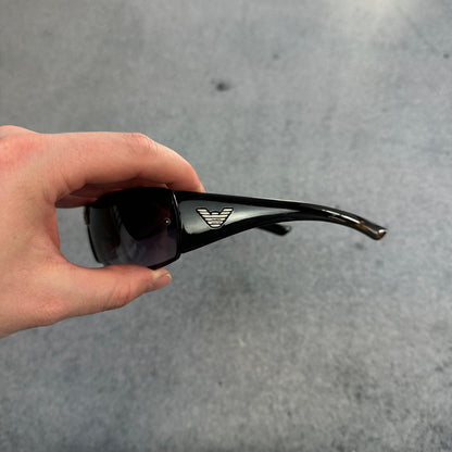 Vintage Emporio Armani Shield Sonnenbrille | Y1001 | Black | Y2K