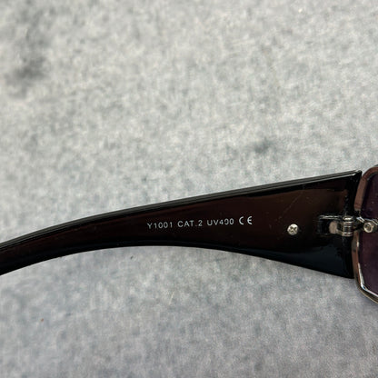 Vintage Emporio Armani Shield Sonnenbrille | Y1001 | Black | Y2K