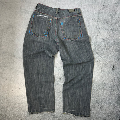 Vintage PWT HipHop Baggy Jeans Grau 38x34 (XL -XXL)