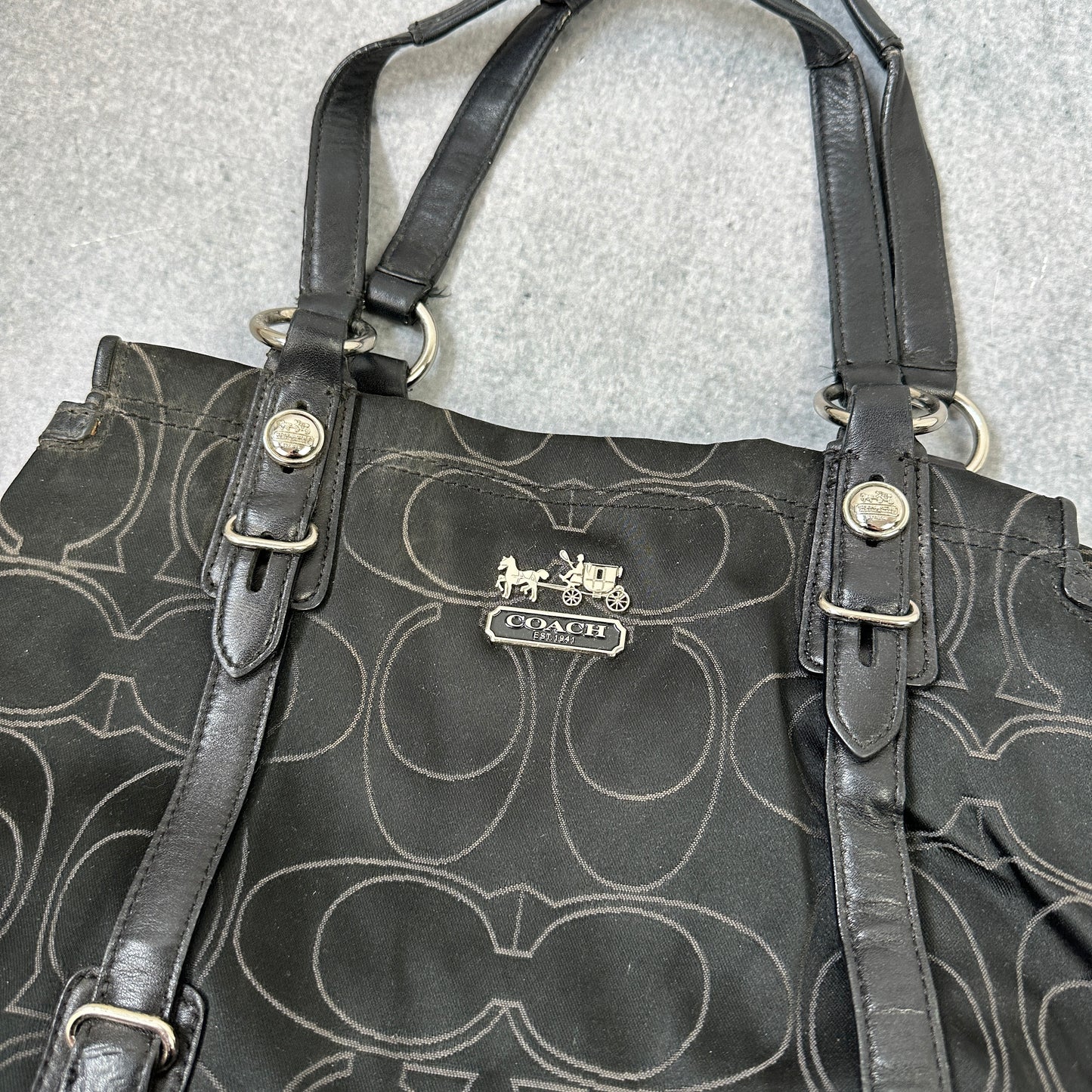 Vintage Coach Handtasche Schwarz