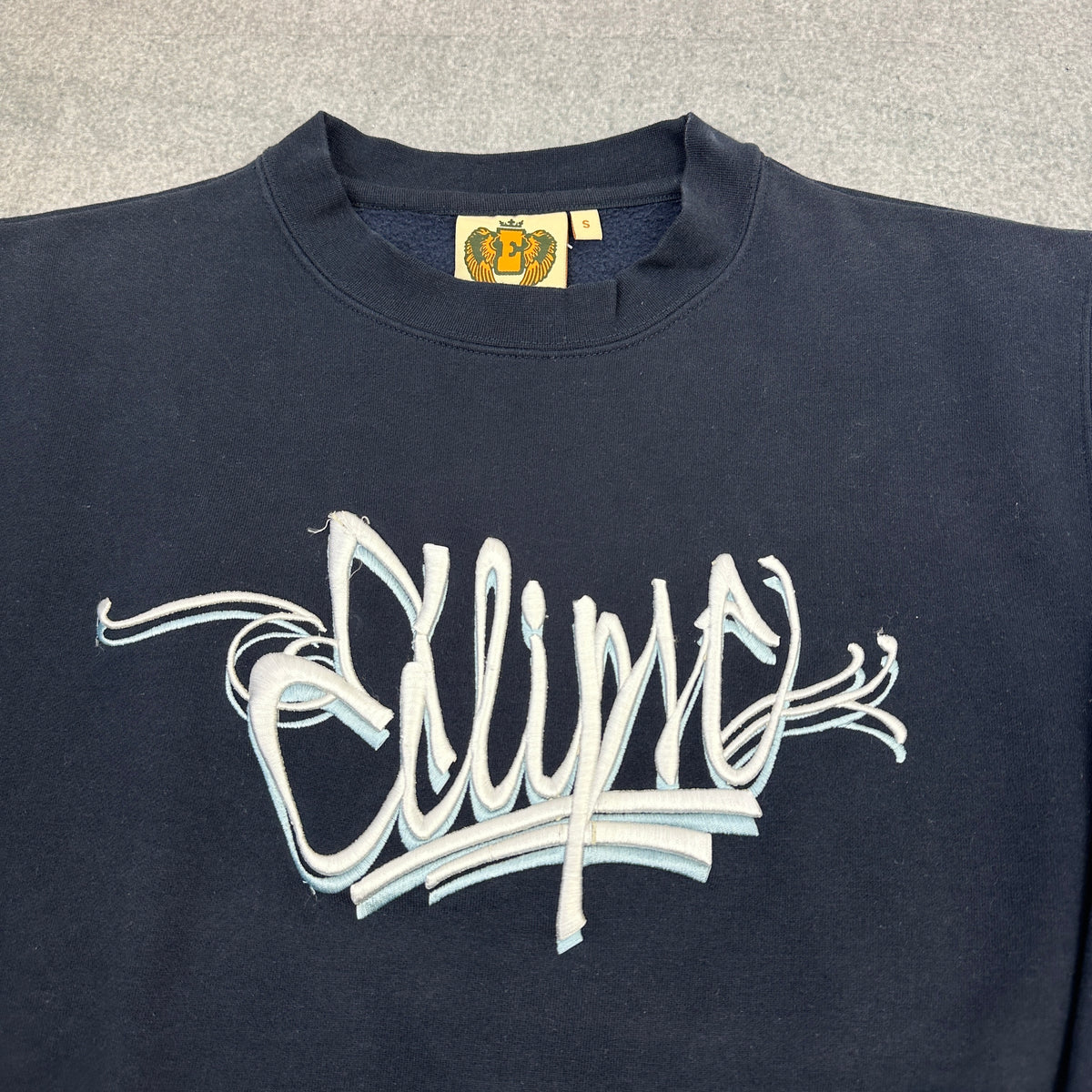 Vintage Eclipse Embroidered Sweater Dunkelblau (S)