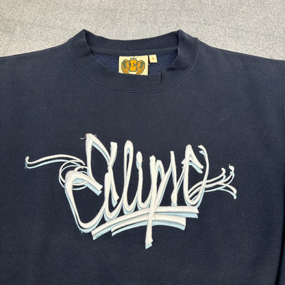 Vintage Eclipse Embroidered Sweater Dunkelblau (S)