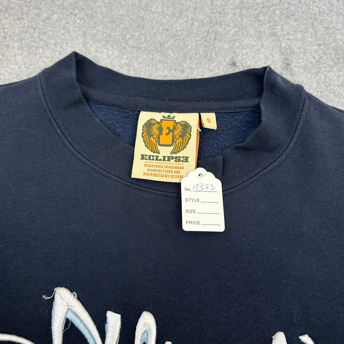Vintage Eclipse Embroidered Sweater Dunkelblau (S)
