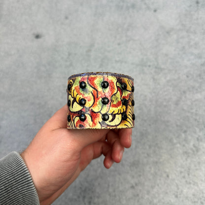 Ed Hardy Studded Leather Wristband
