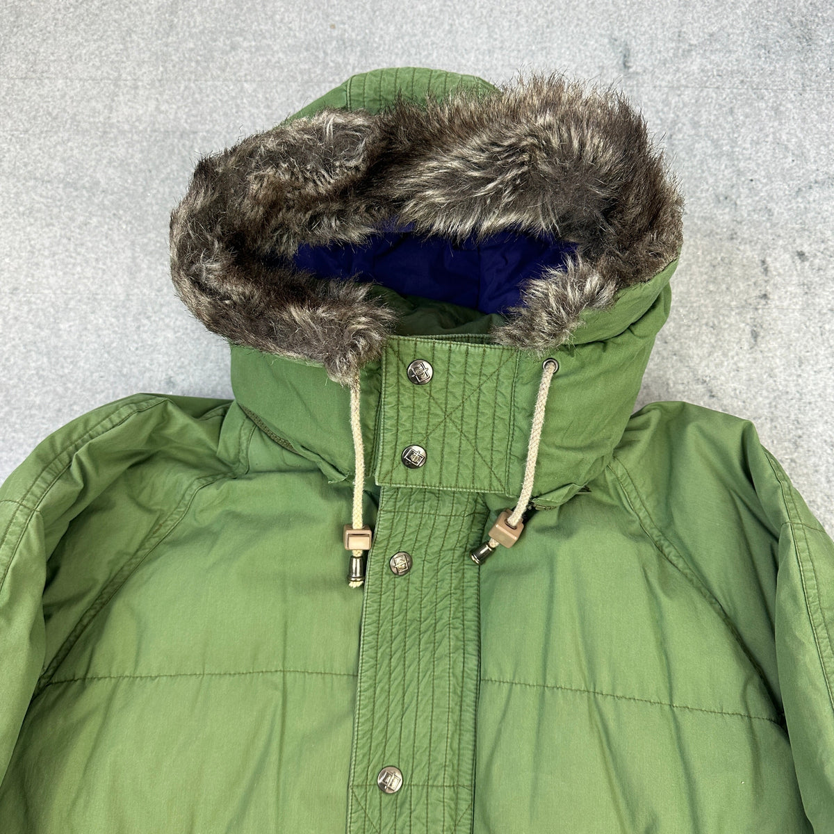 Vintage Brambilla Down Puffer Jacket Fur Hood 80s 90s (L-XL)