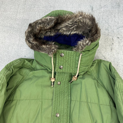 Vintage Brambilla Down Puffer Jacket Fur Hood 80s 90s (L-XL)