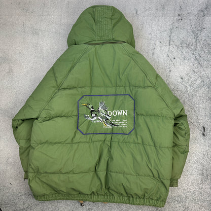 Vintage Brambilla Down Puffer Jacket Fur Hood 80s 90s (L-XL)