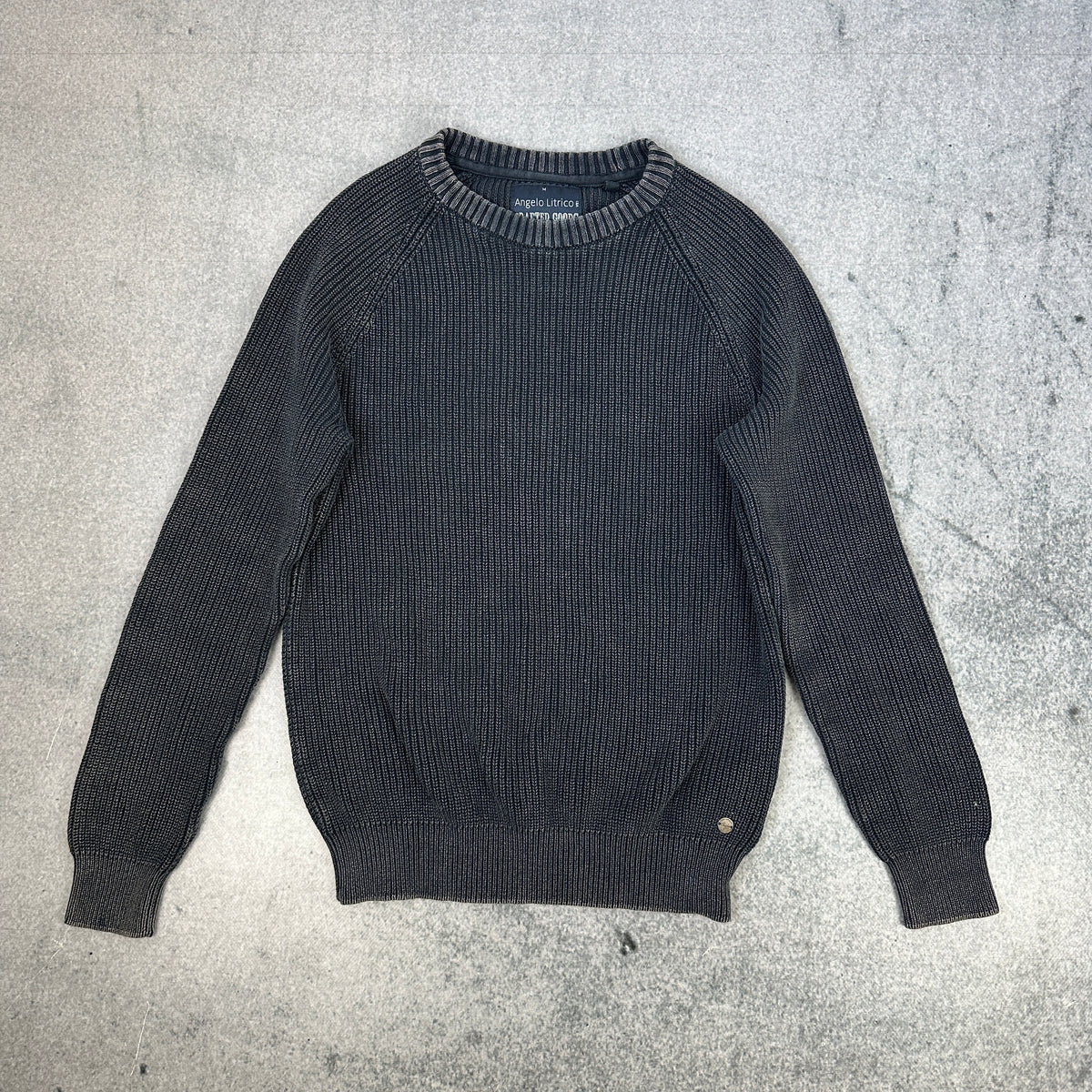 Angelo Litrico Crafted Goods Knit Sweater Washed Black (M)