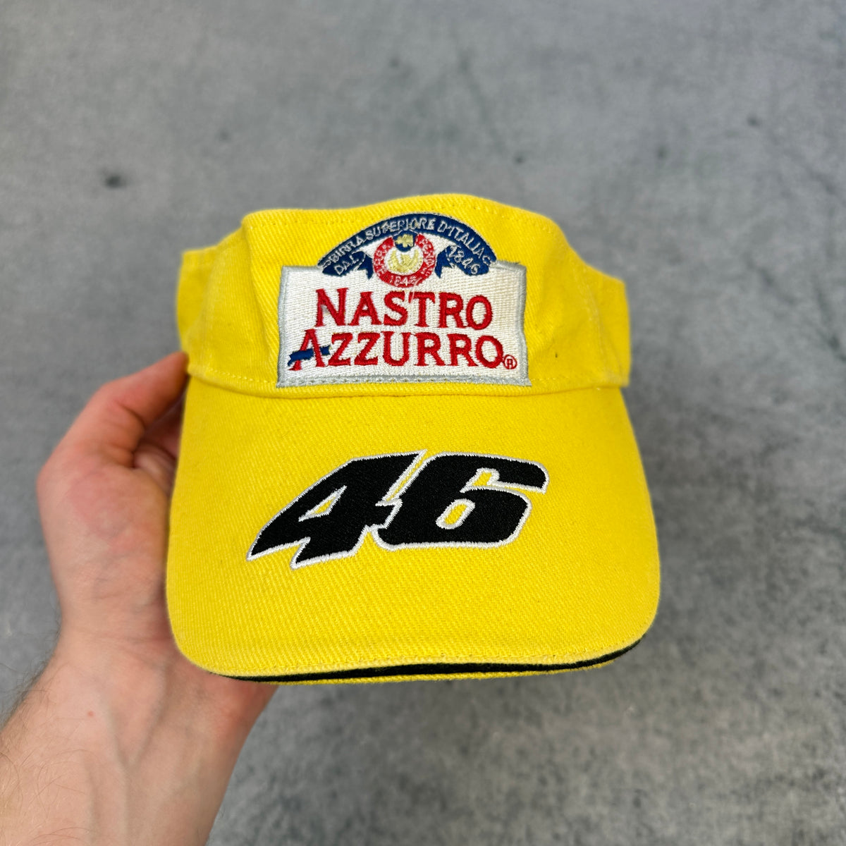 Vintage Valentino Rossi #46 Nastro Azzurro Racing Visor | The Doctor | Cap