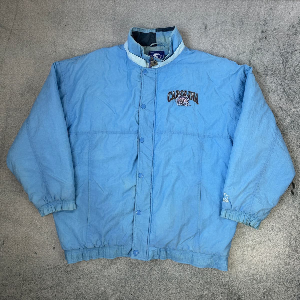 Vintage 90s Starter North Carolina Tar Heels UNC Jacket Carolina Blue (XL)