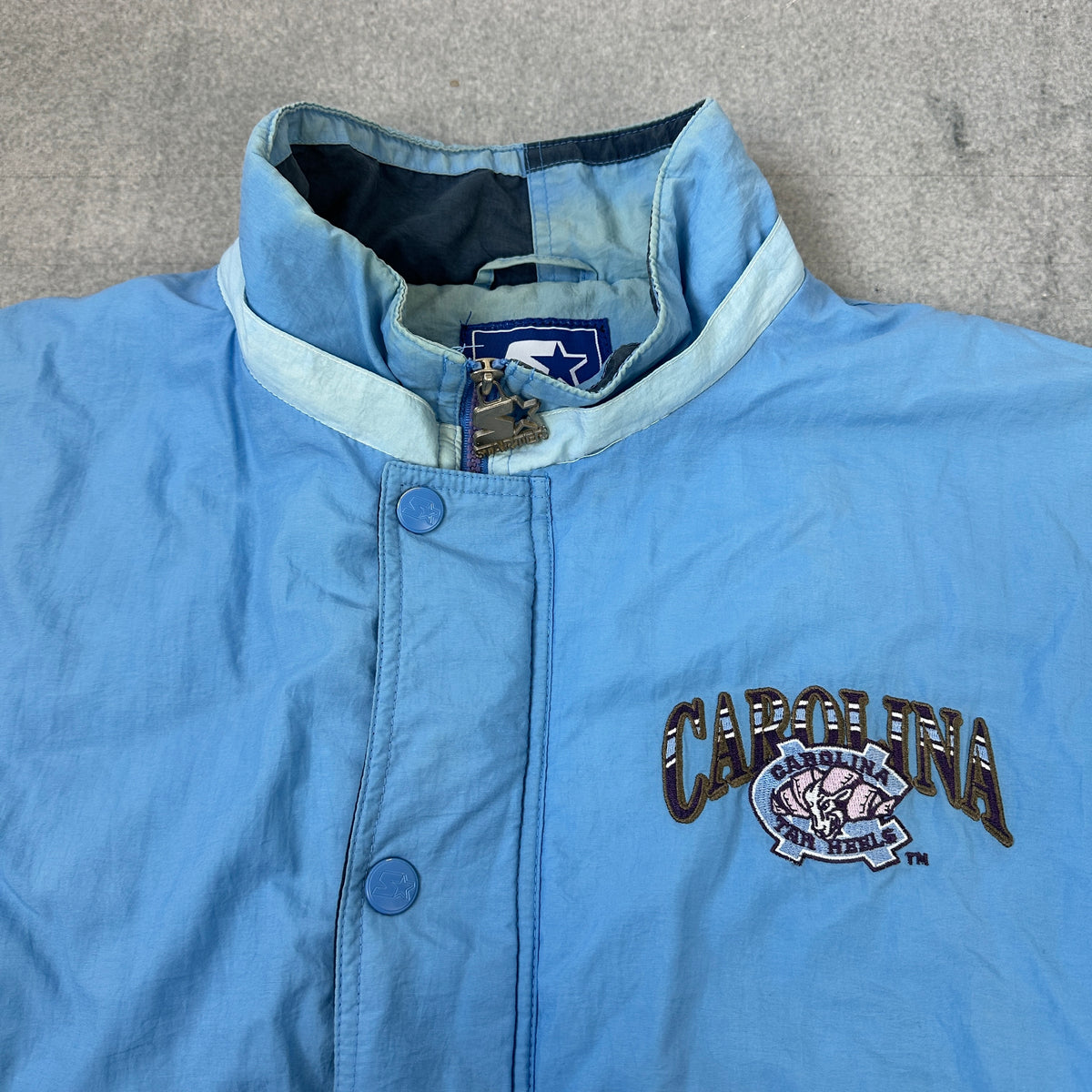 Vintage 90s Starter North Carolina Tar Heels UNC Jacket Carolina Blue (XL)