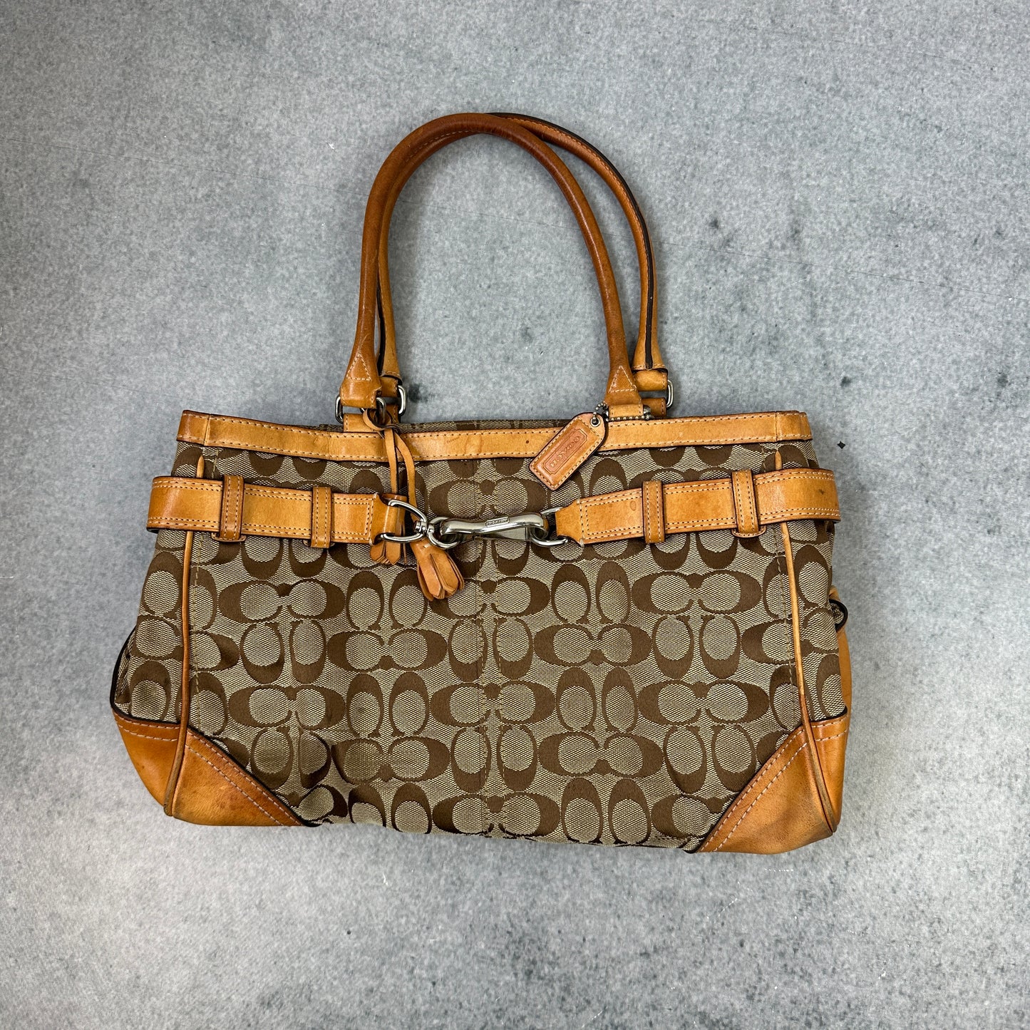 Vintage Coach Monogram Handtasche