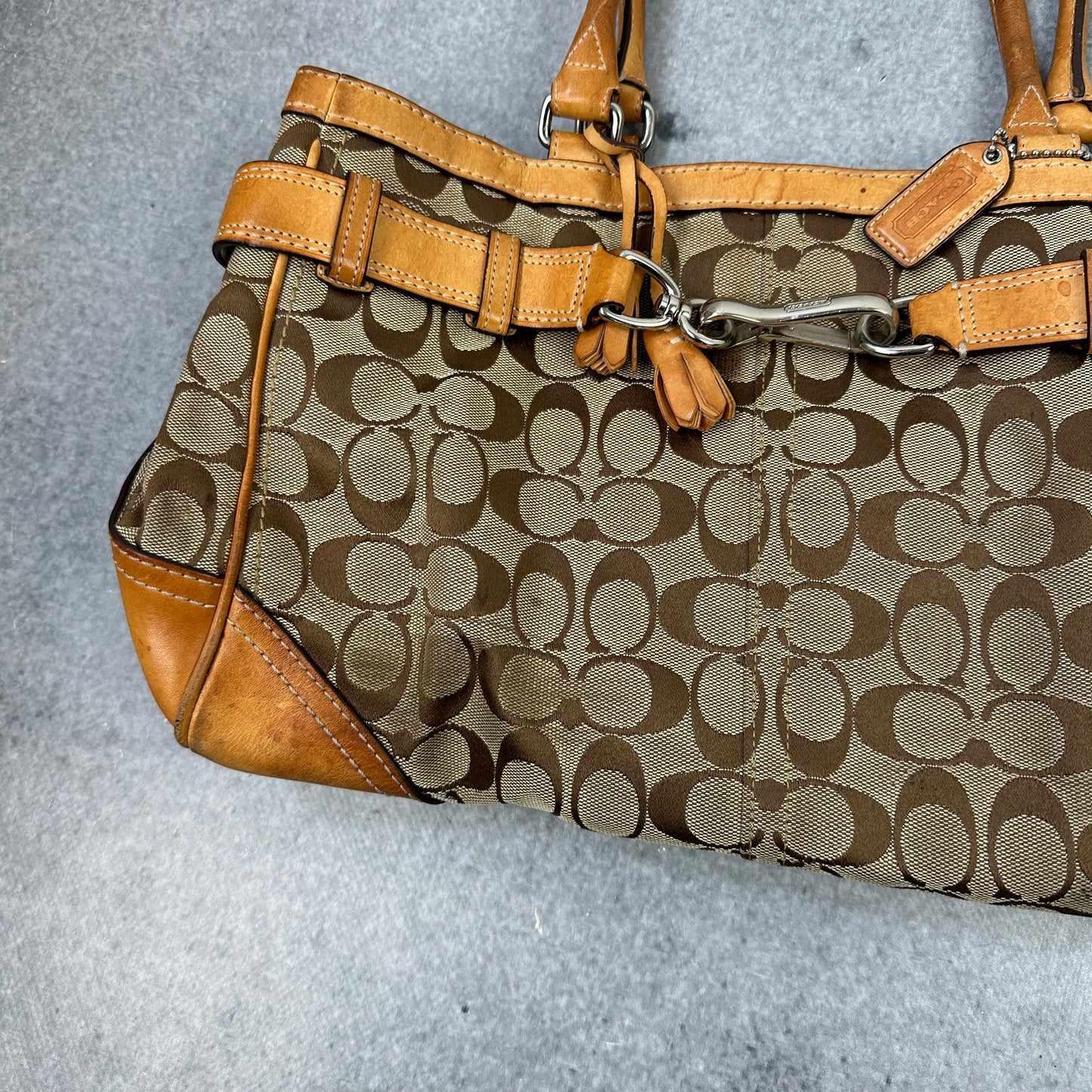 Vintage Coach Monogram Handtasche