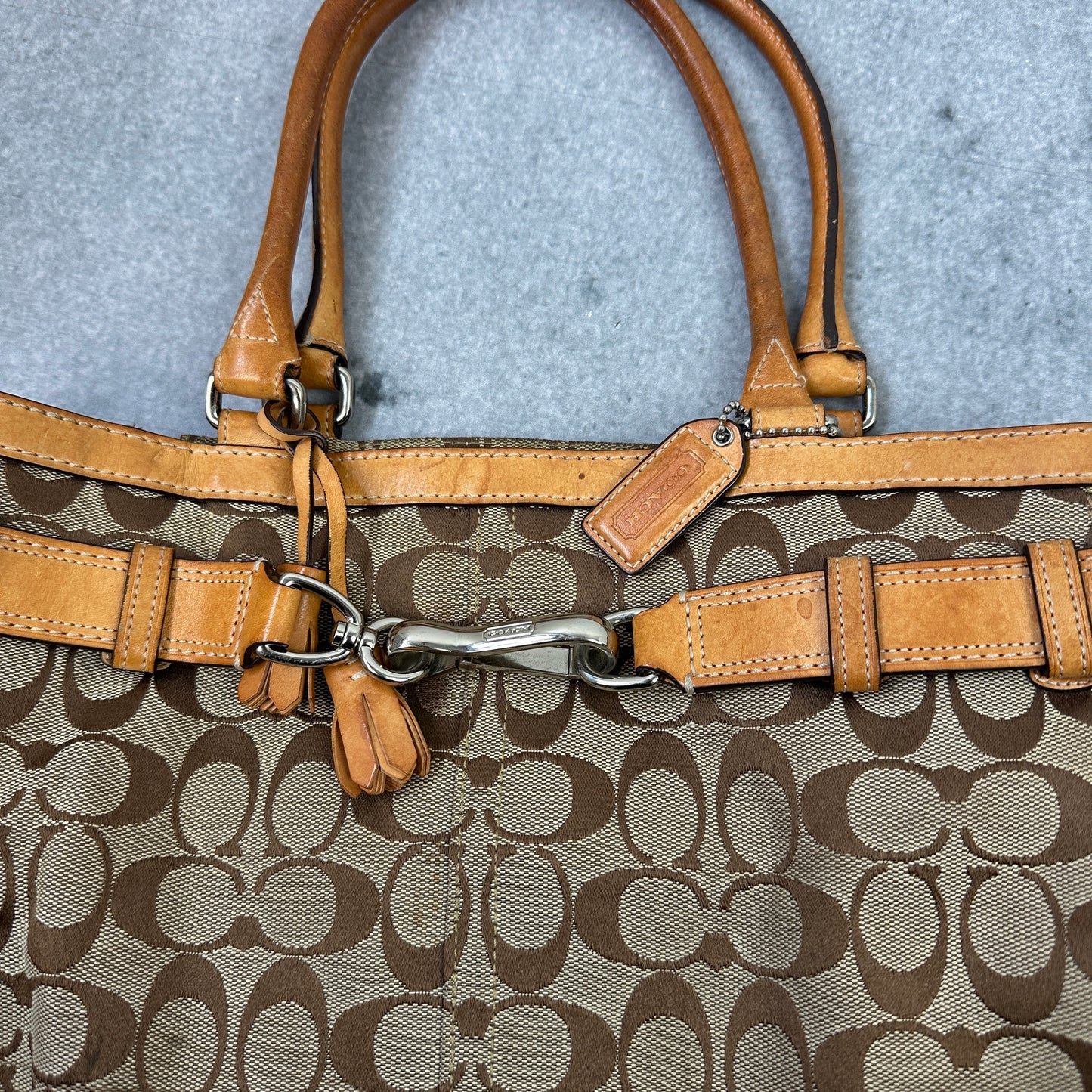 Vintage Coach Monogram Handtasche