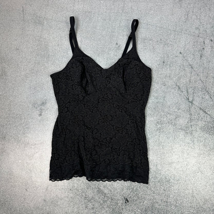 Schwarzes Spitzen-Top (XS-S)