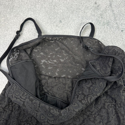 Schwarzes Spitzen-Top (XS-S)
