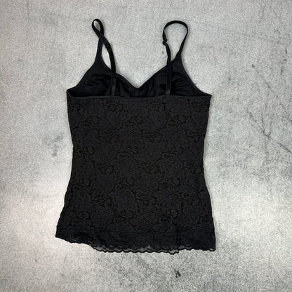 Schwarzes Spitzen-Top (XS-S)