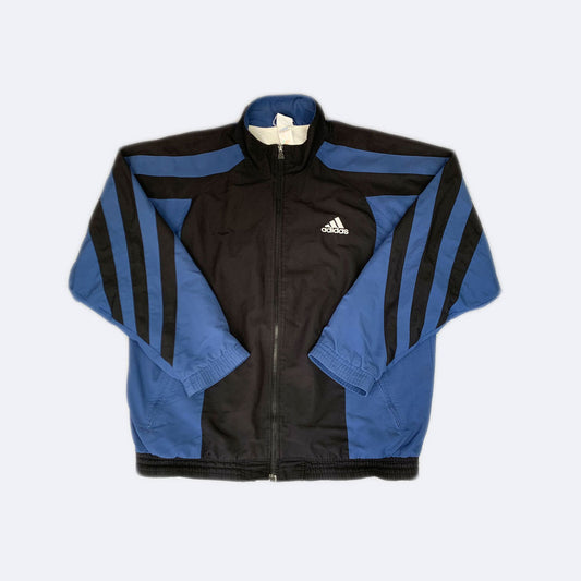 Vintage Adidas Trainingsjacke Blau / Schwarz (XXL) 1980er-1990er