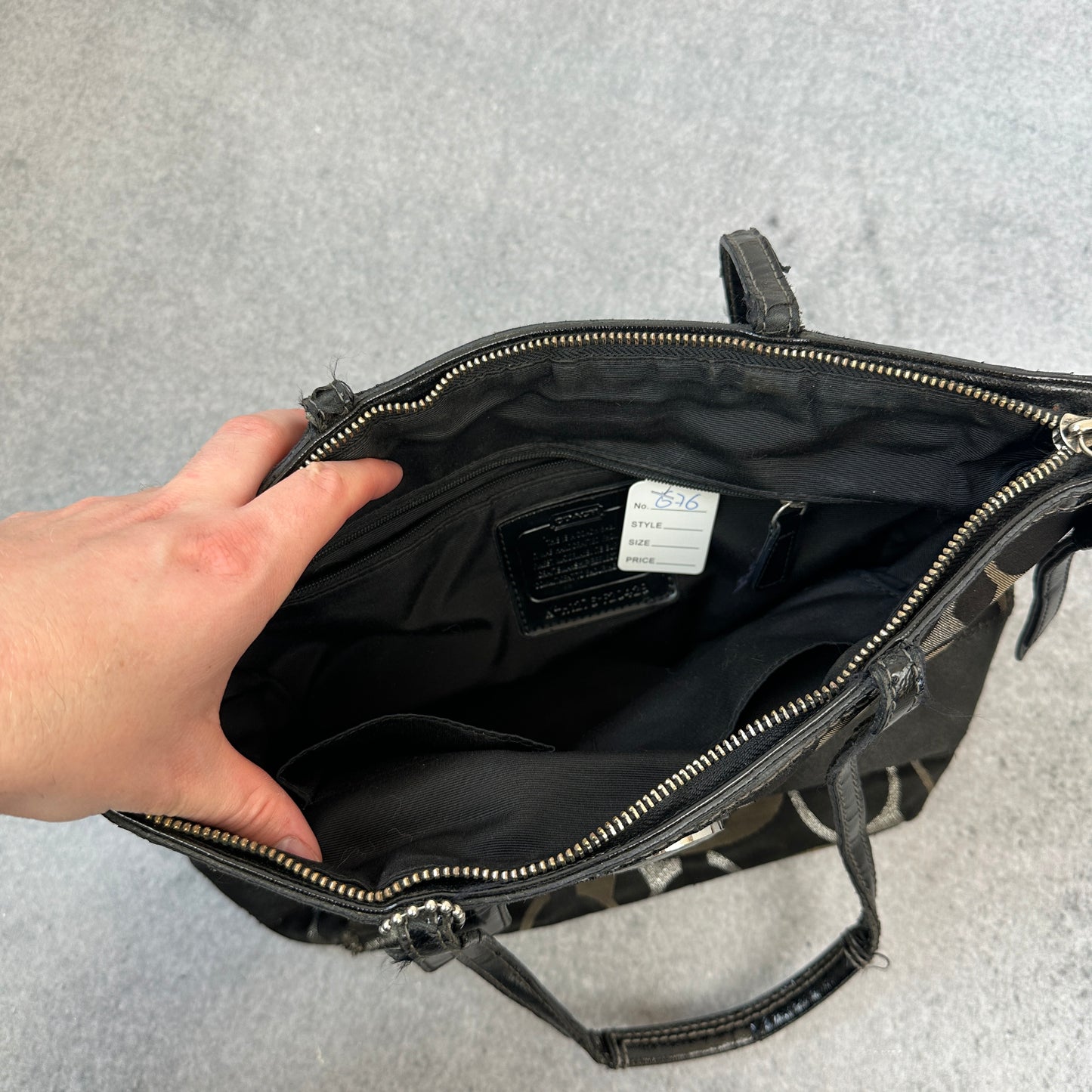 Vintage Coach Handtasche Schwarz