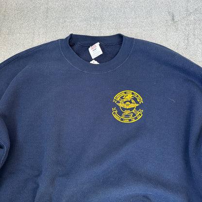 Vintage 90s U.S. Marines Sweater Blau (XL)