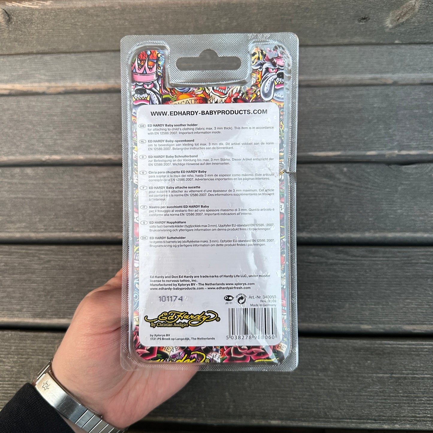 Y2K Ed Hardy Schnullerband Baby 2007