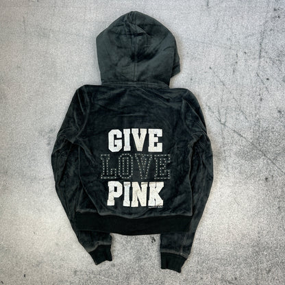 Victorias Secret Pink Hoodie Schwarz (XS)