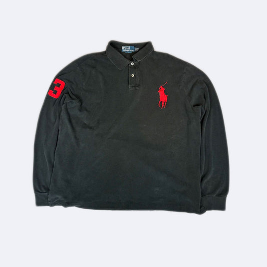 Vintage Polo Ralph Lauren Rugby Sweater Schwarz (XXL)