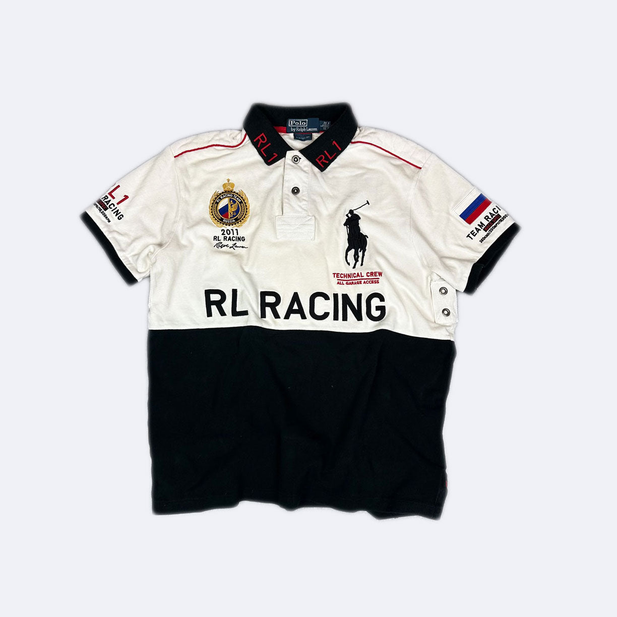 Vintage Ralph Lauren Russia RL Racing Polo (L)