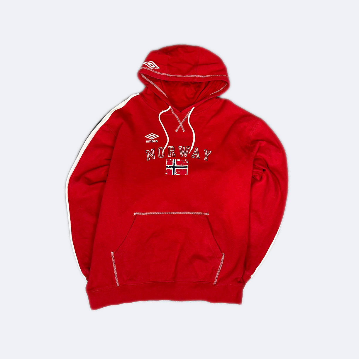 Vintage Umbro Norway Hoodie Rot (XL) 90er Jahre