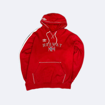 Vintage Umbro Norway Hoodie Rot (XL) 90er Jahre