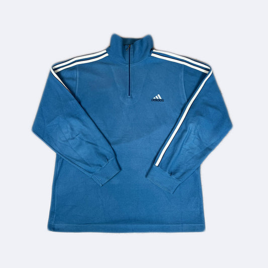 Vintage Adidas Half-Zip Fleece Blau (M)