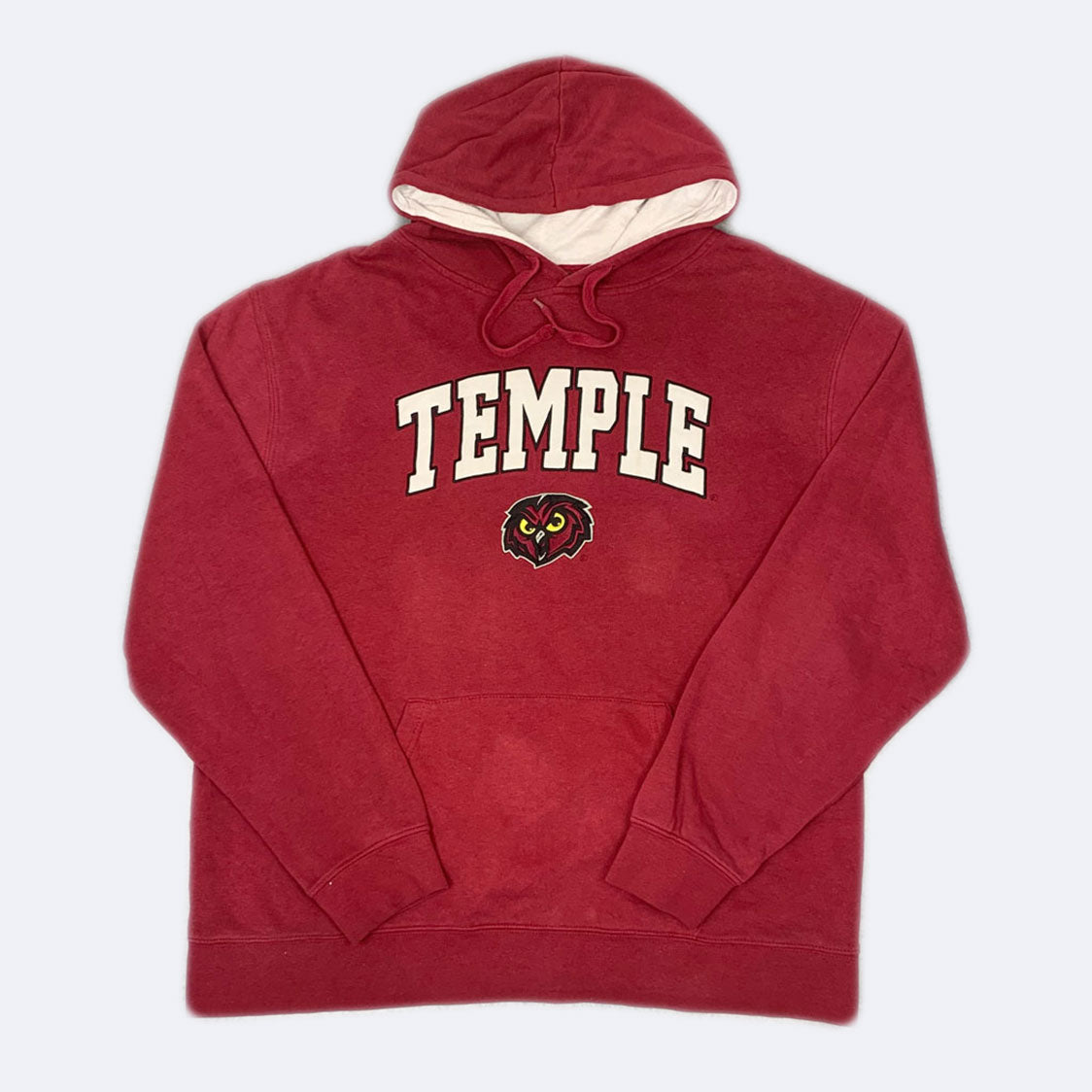 Vintage Temple Owls Hoodie Rot (XL)