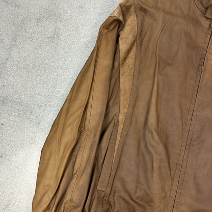 80er Jahre Maxifiorentino Lederjacke Braun (52)
