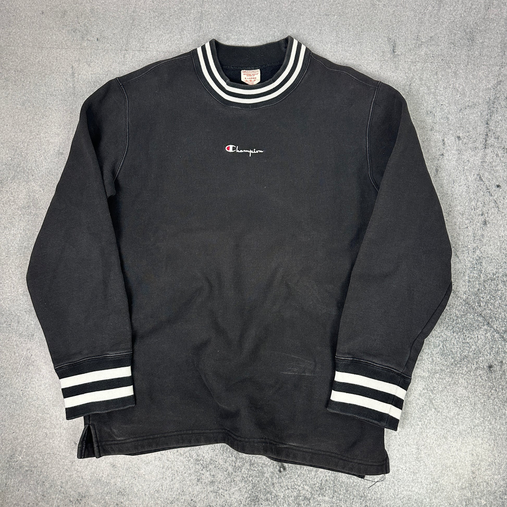 Vintage Champion Reverse Weave Sweater Schwarz (XL)