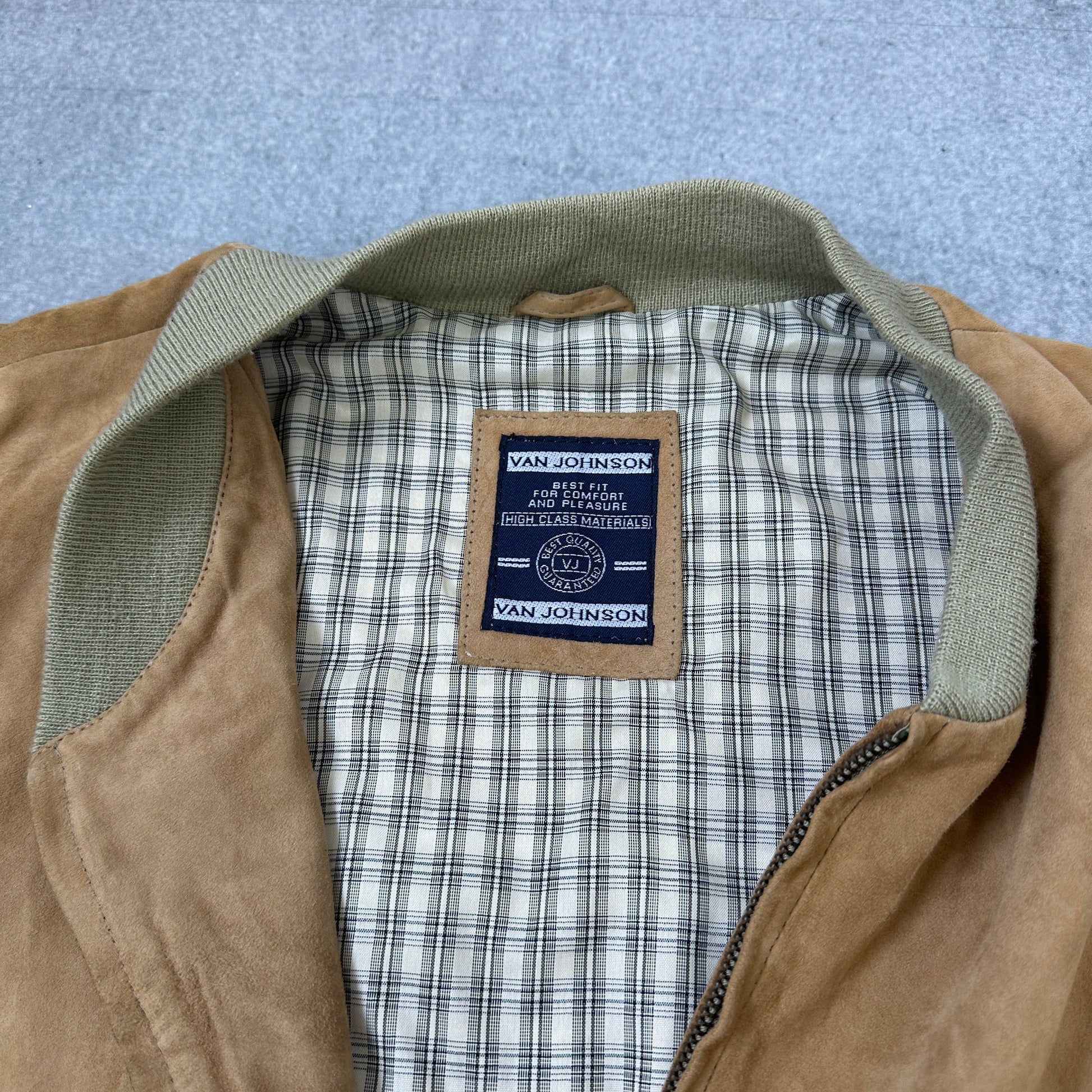 Van Johnson Velour Lederjacke Braun (28)
