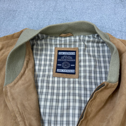 Van Johnson Velour Lederjacke Braun (28)