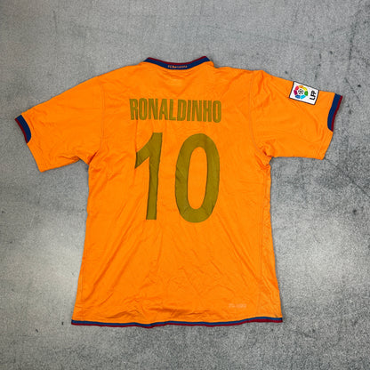 Nike FC Barcelona Trikot 2007-2008 Ronaldinho Orange (M)