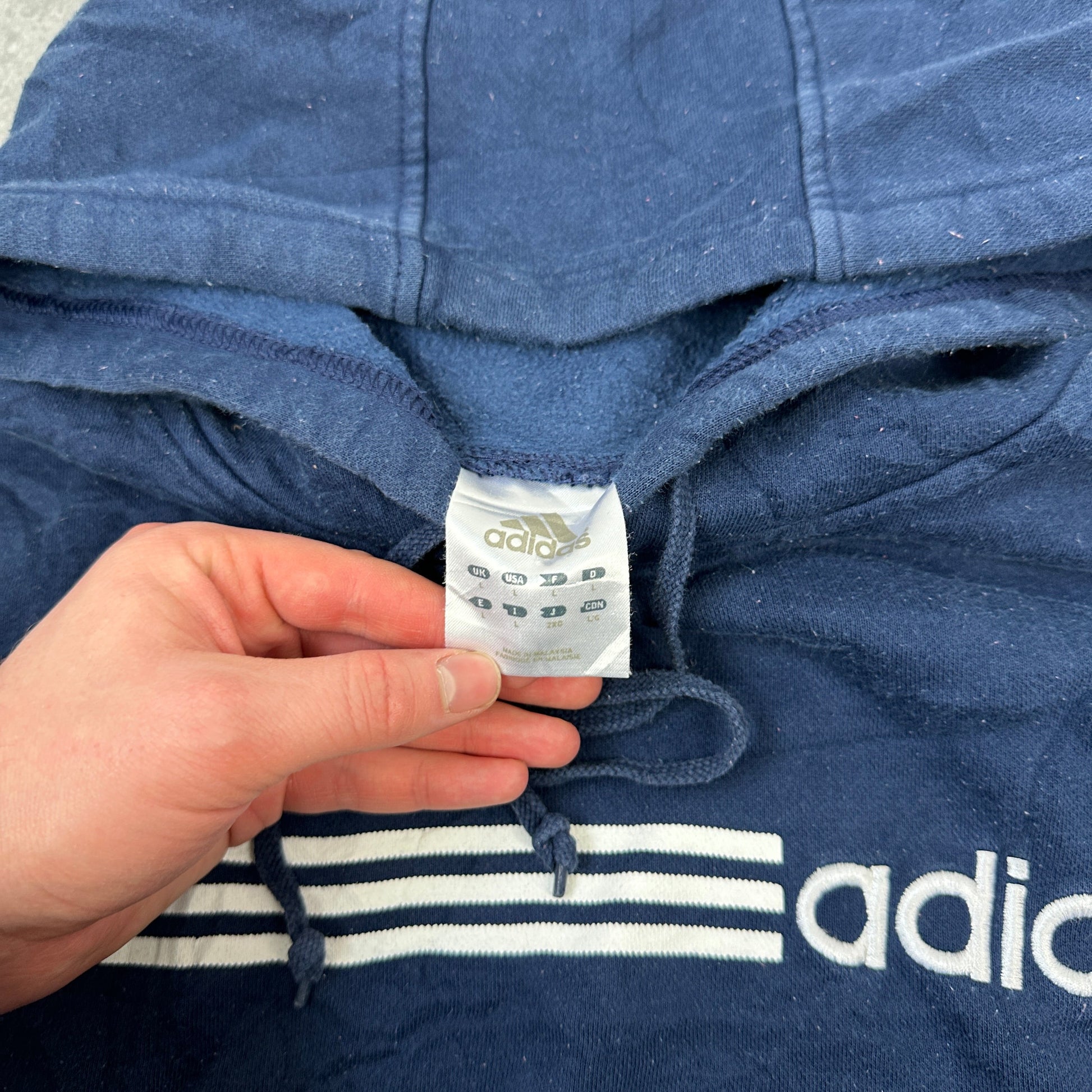 Vintage Adidas Hoodie Marineblau (L)