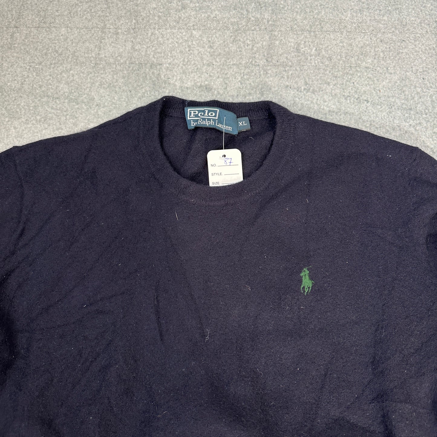 Ralph Lauren Polo Ralph Lauren Pony Logo Merinowolle Pullover Marineblau (XL)
