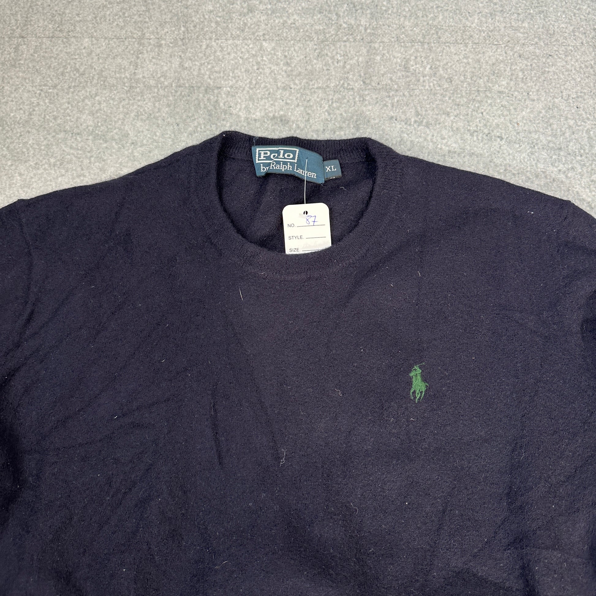 Ralph Lauren Polo Ralph Lauren Pony Logo Merinowolle Pullover Marineblau (XL)